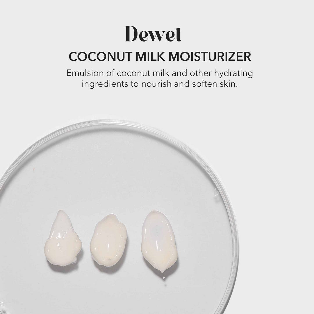 Dewet Coconut Milk Moisturizer produc texture swatch by Induction Therapies