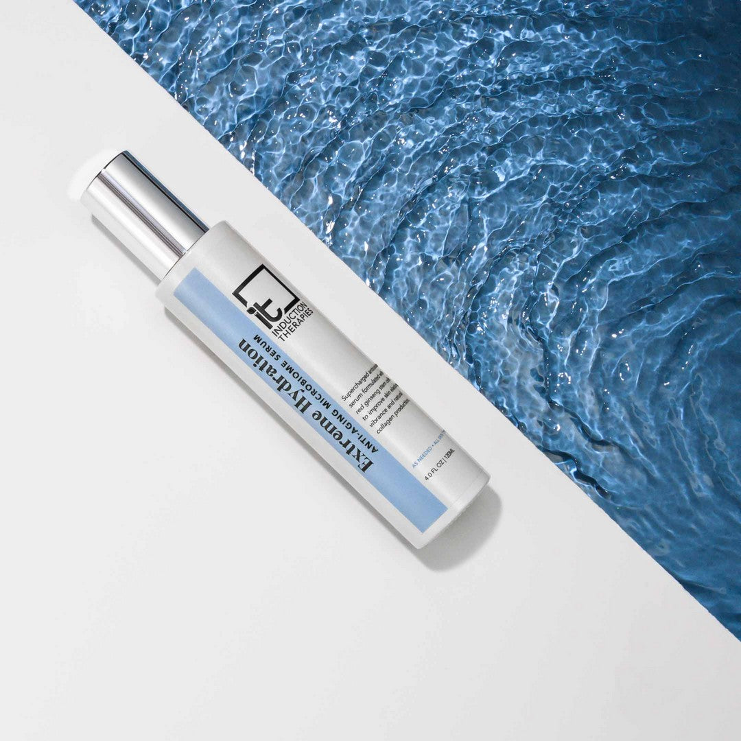 Extreme Hydration Microbiome Serum product beauty shot by Induction Therapies