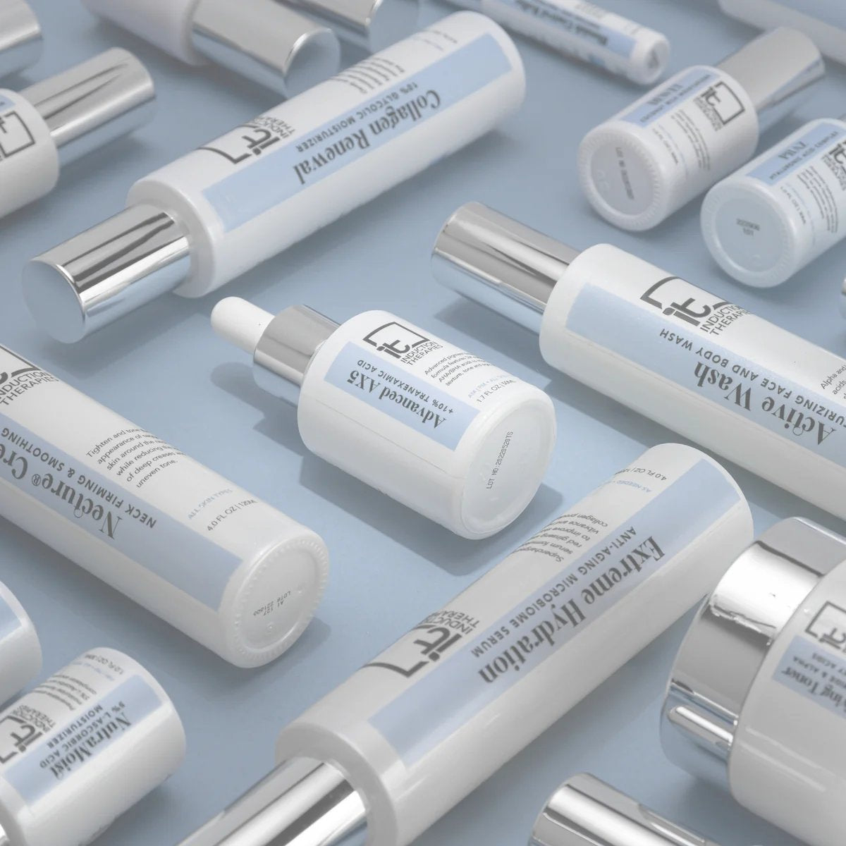 Private-label skincare products with practice branding